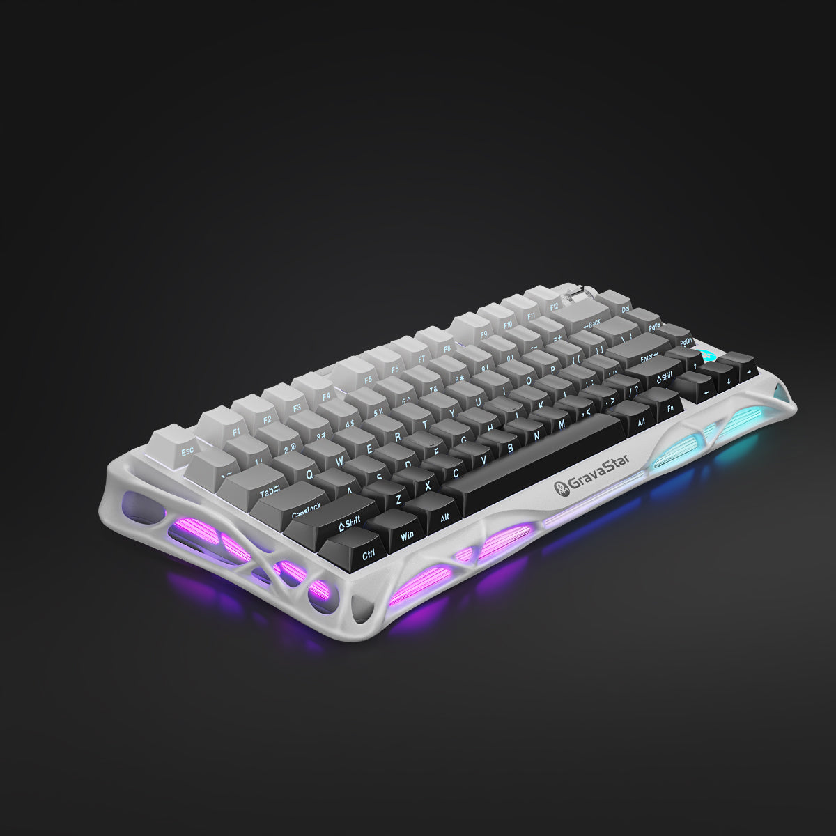 GravaStar Mercury K1 グラデーションホワイト 75%ゲーミング