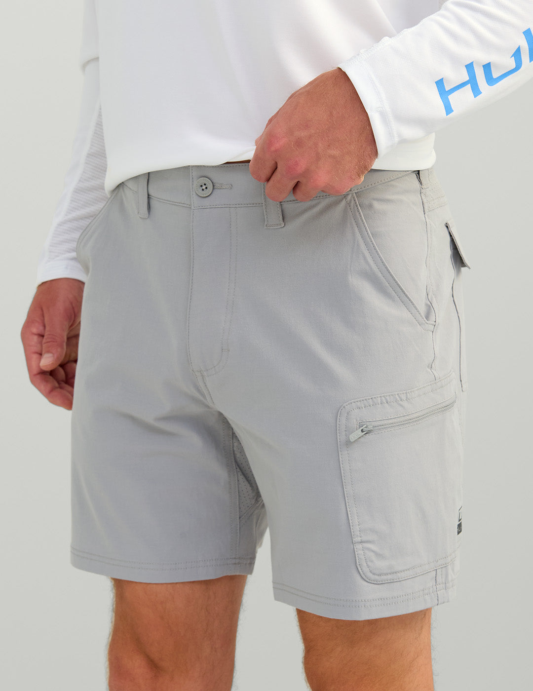 Next Level 7 Fishing Short in Grey | Huk Gear
