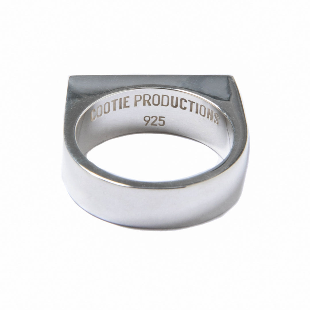 COOTIE Distortion Stout Company Signet Ring (Silver) クーティー の