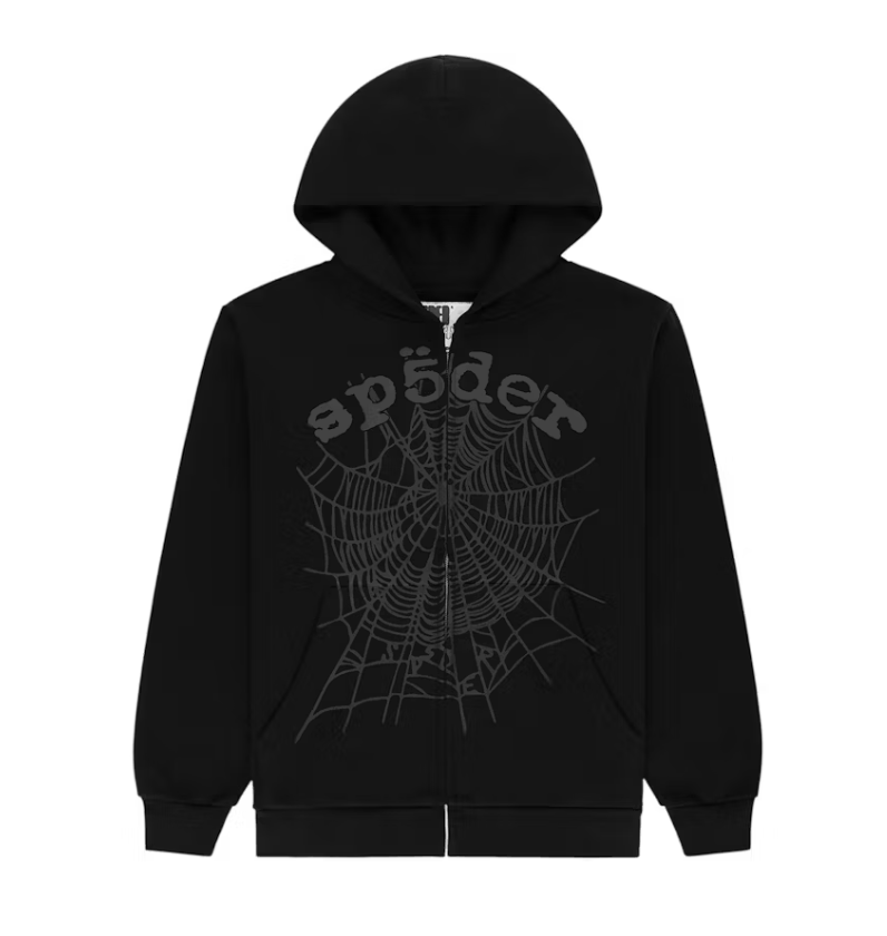 Sp5der OG Web V2 Phantom Zip Up Hoodie (Black) – Hype World