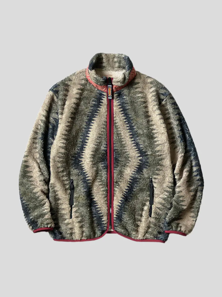Kapital Thunder mother pattern fleece ZIP blouson Mary Sweater