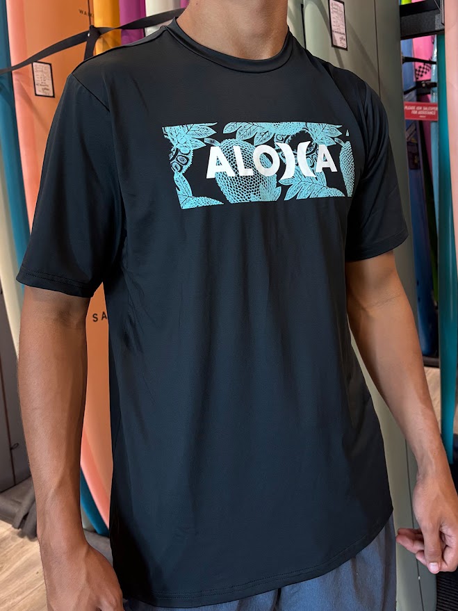 HURLEY ALOHA BOXED HYBRID UPF SURF SHIRT - BLACK – Hawaiian Island