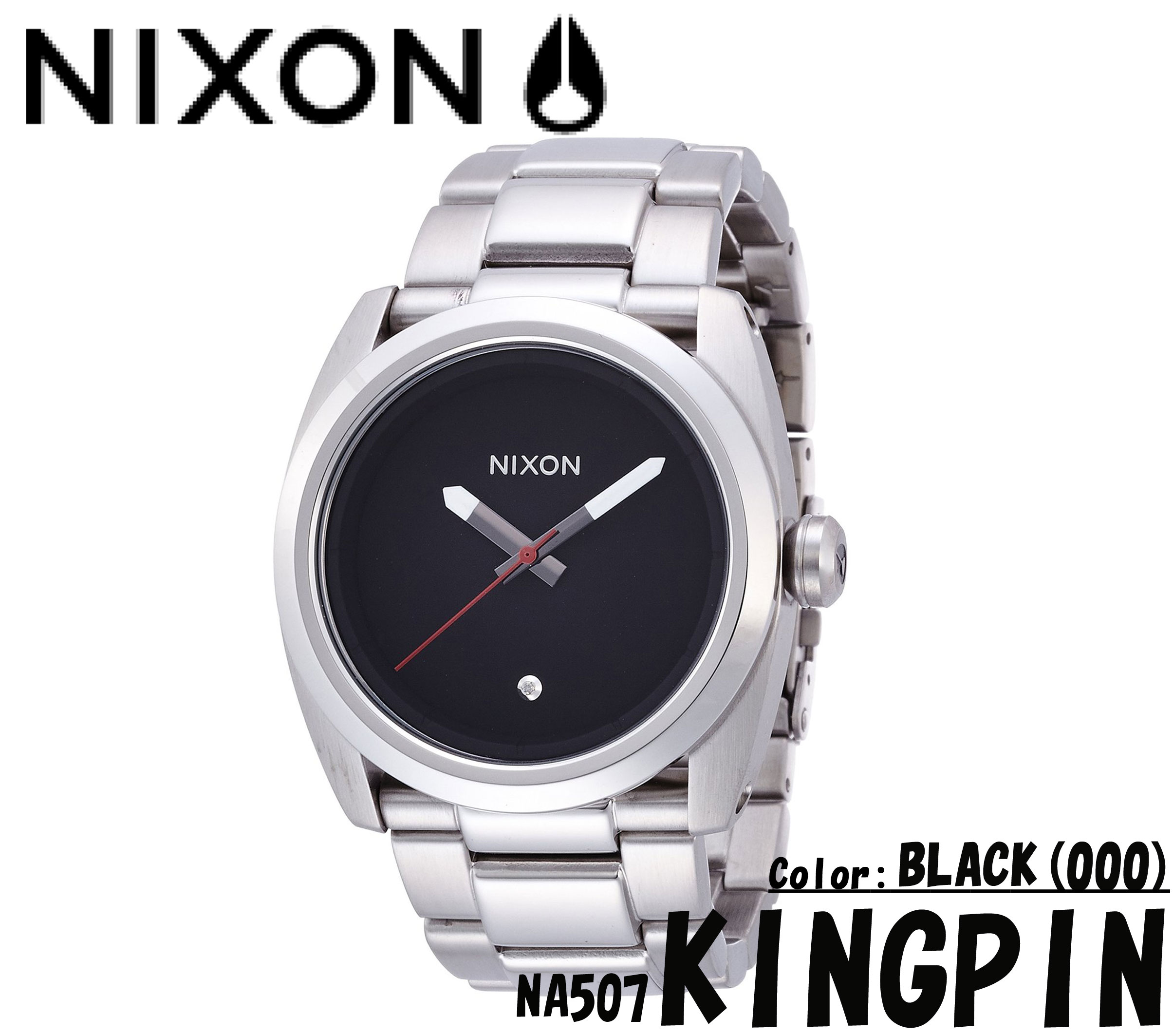 送料無料5％OFF】NIXON WATCH KINGPIN BLACK ニクソン時計