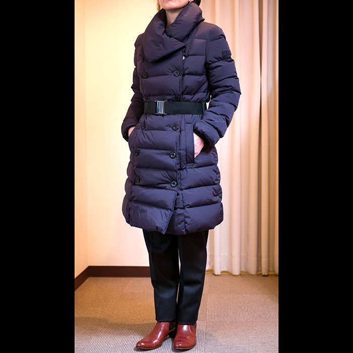 TATRAS [タトラス] ベルト付WダウンコートTERESA NAVY 42サイズ