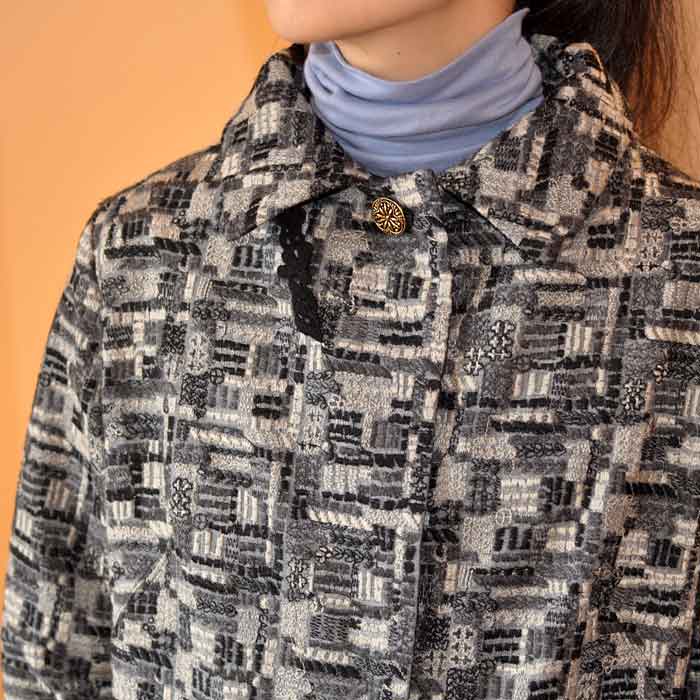 Antipast/アンティパスト刺繍リバーシブルコート BLACK | Lin total