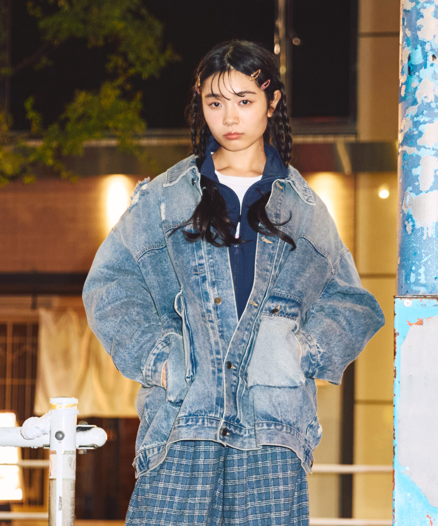 ビッグポケットデニムジャケット[商品：PN25AWR-014] - PUNYUS Online