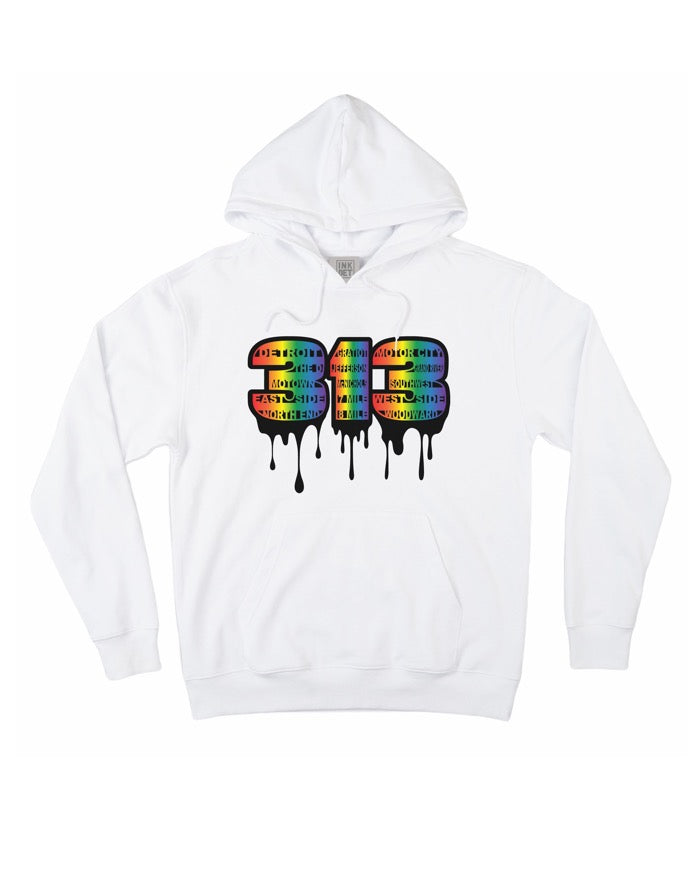 Ink Detroit - 313 Hoodie - White