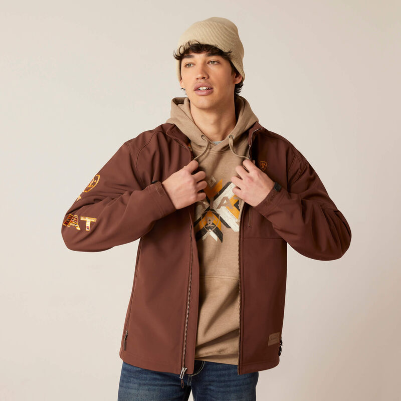 Ariat Men's Fleece Chimayo Jacket - Shaved Chocolate – Irvine Tack