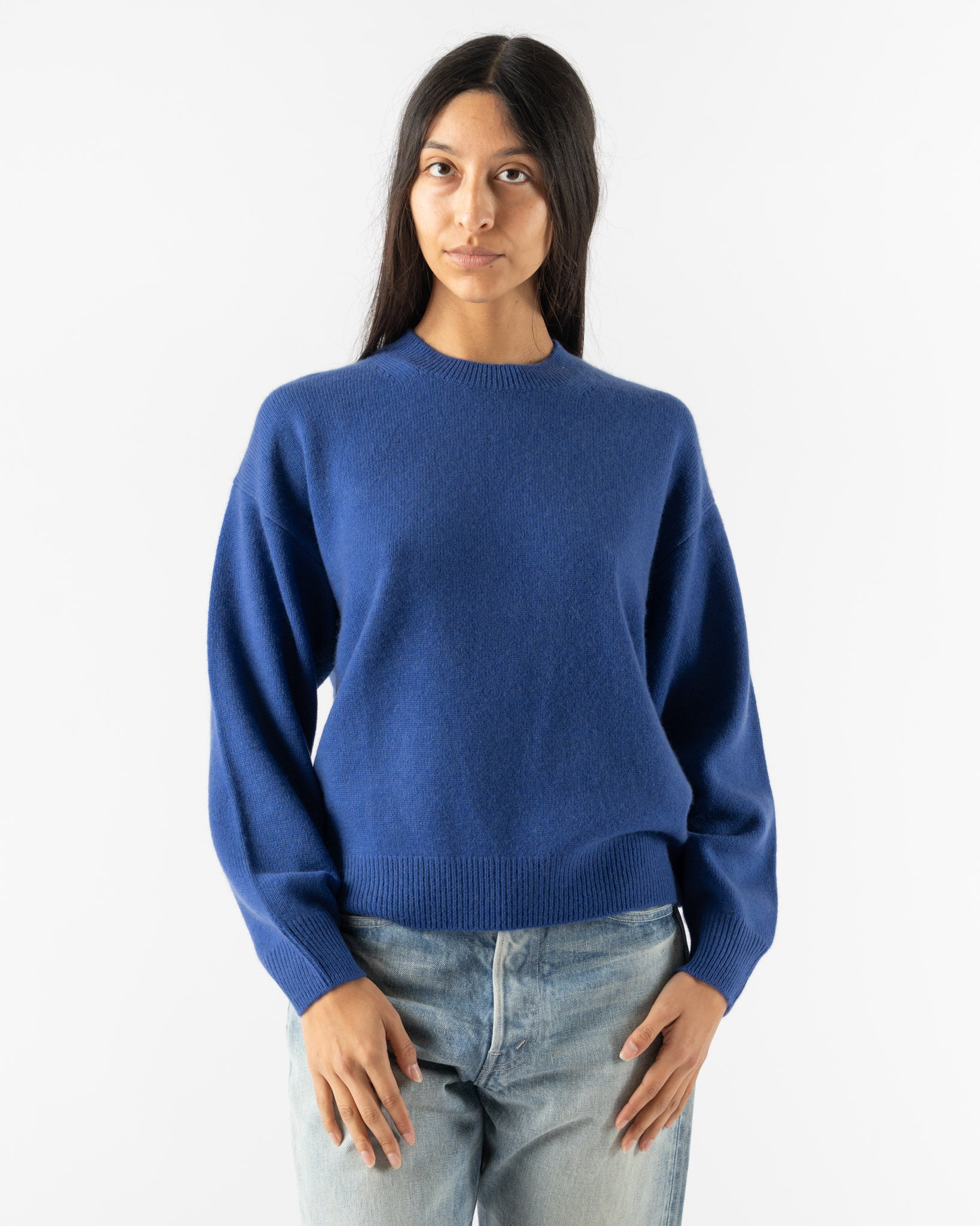 Auralee Baby Cashmere Knit Pull Over in Top Black Curated at Jake