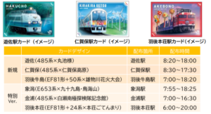 JR東日本 羽越本線の6駅を対象とした「駅カード」を配布