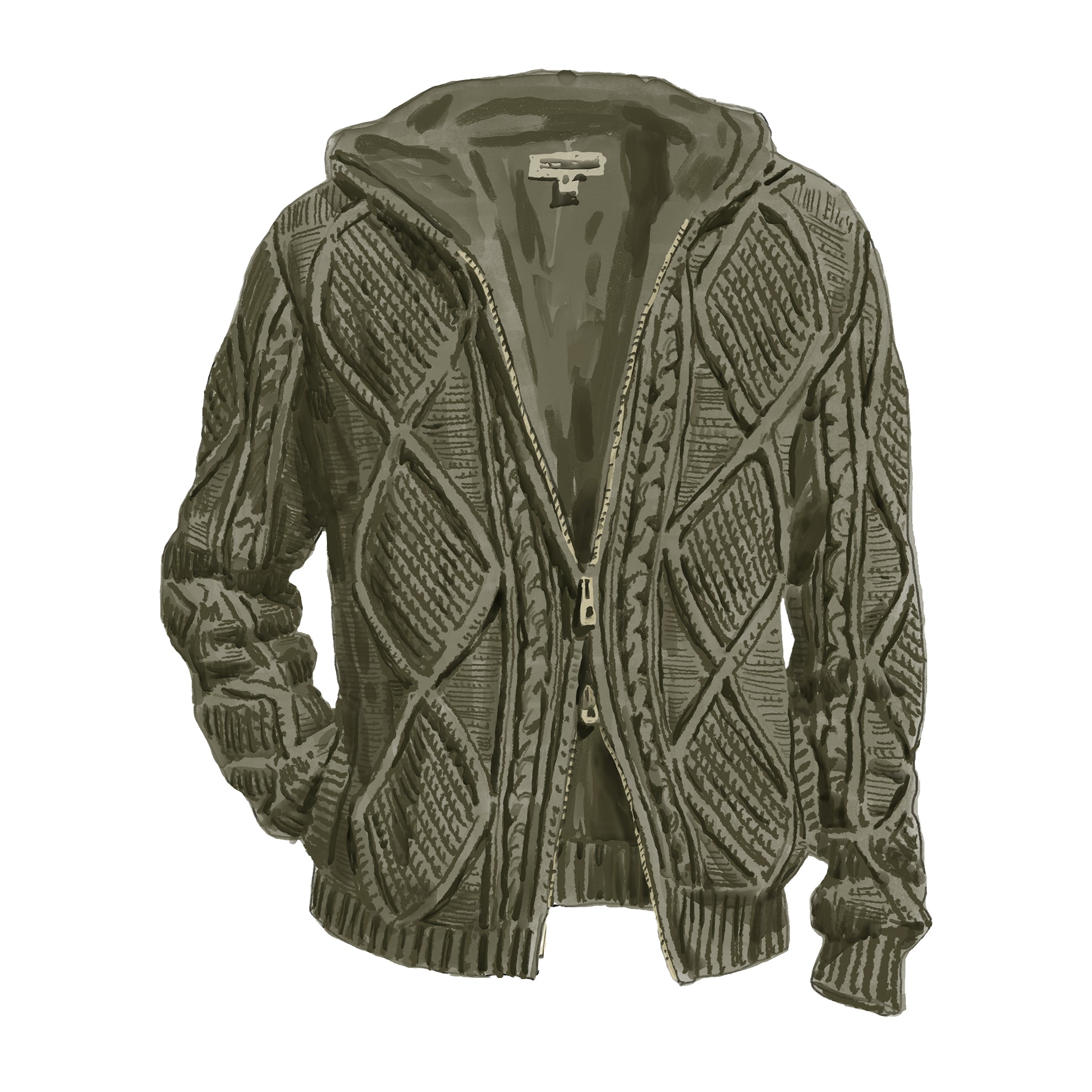 Cashmere Blend Cable Hoodie - The J. Peterman Company