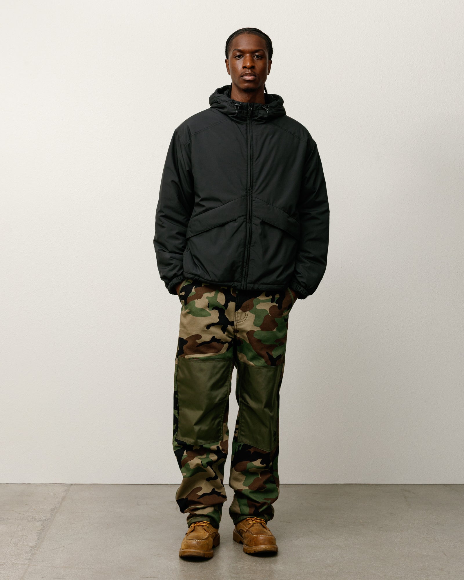 Insulated Hooded Jacket – Black | Outerwear | Stüssy Japan