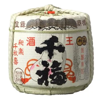 1月15日着〜可】千福 1斗樽 菰樽酒（中身：9L・18Lから選択） – 鏡開き館