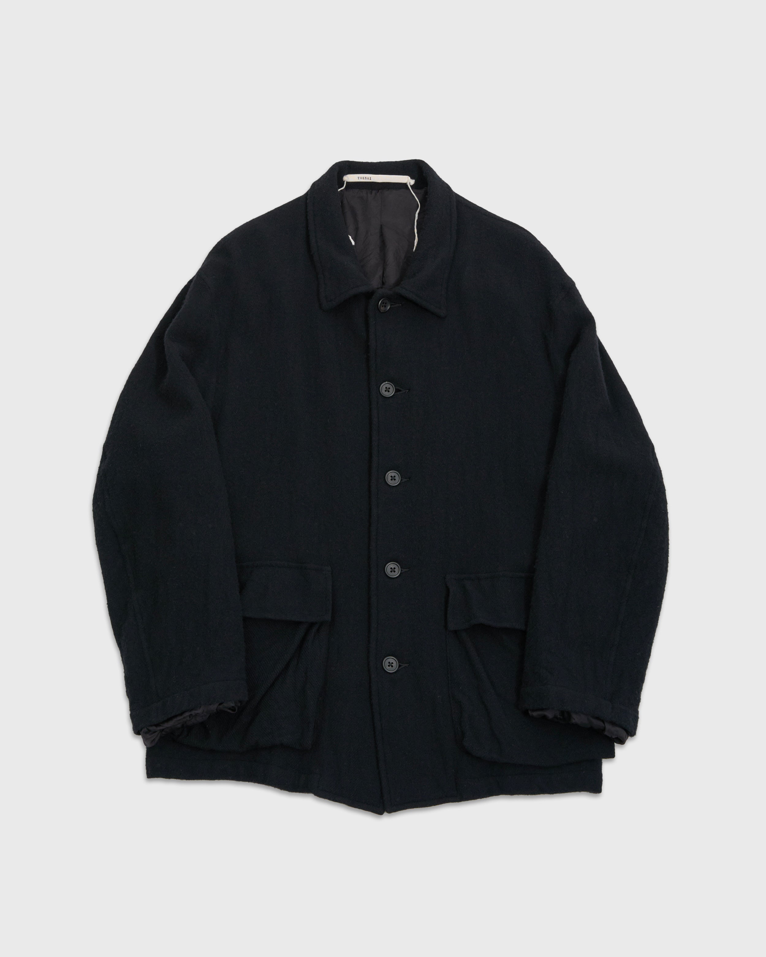 TOHNAI Washed Wool Work Jacket, Black – Keylime Tokyo