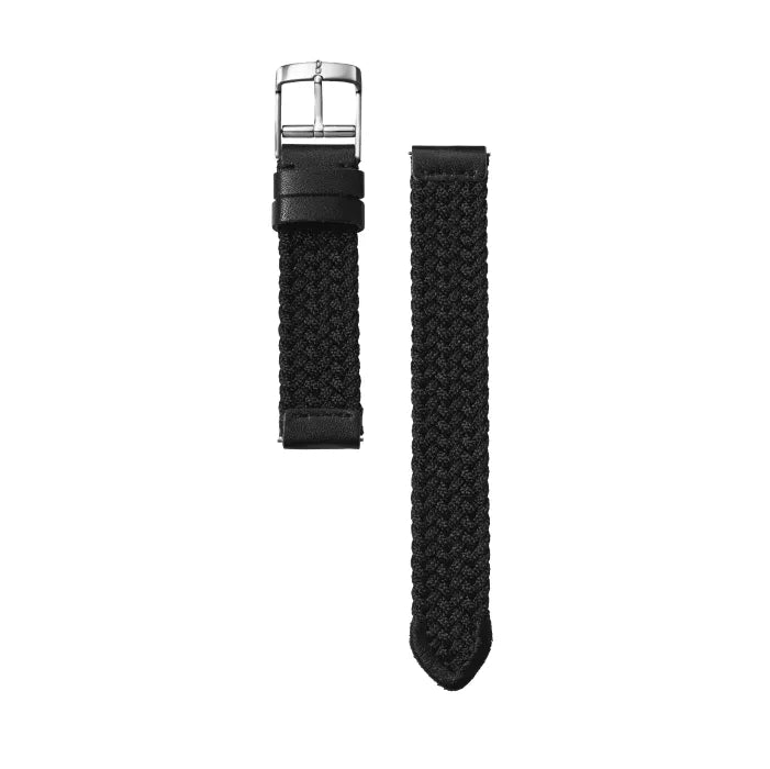 Knot S18-MK-BK 時計ベルト バンド くみひも 18mm ブラック 水洗い可能