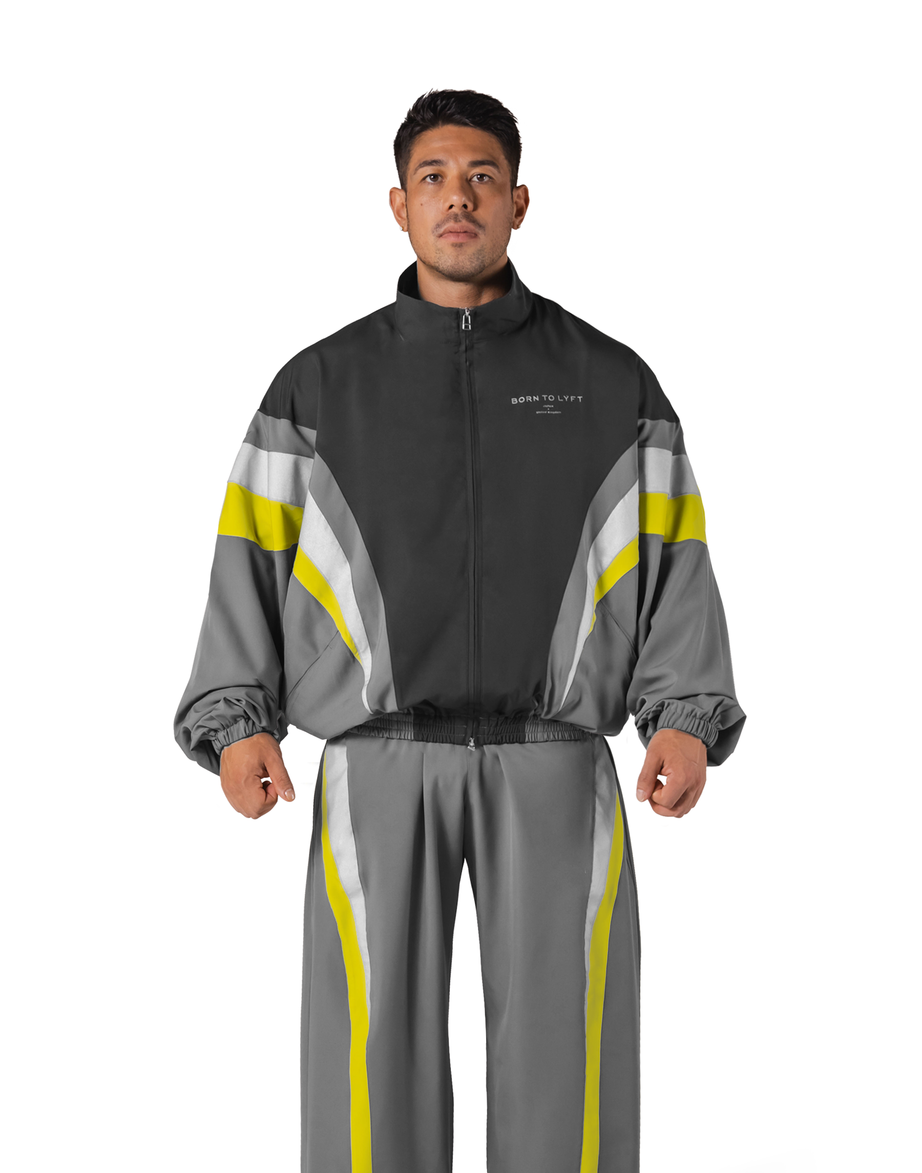 2Line Oversize Track Jacket V.2 - D.Grey – LÝFT