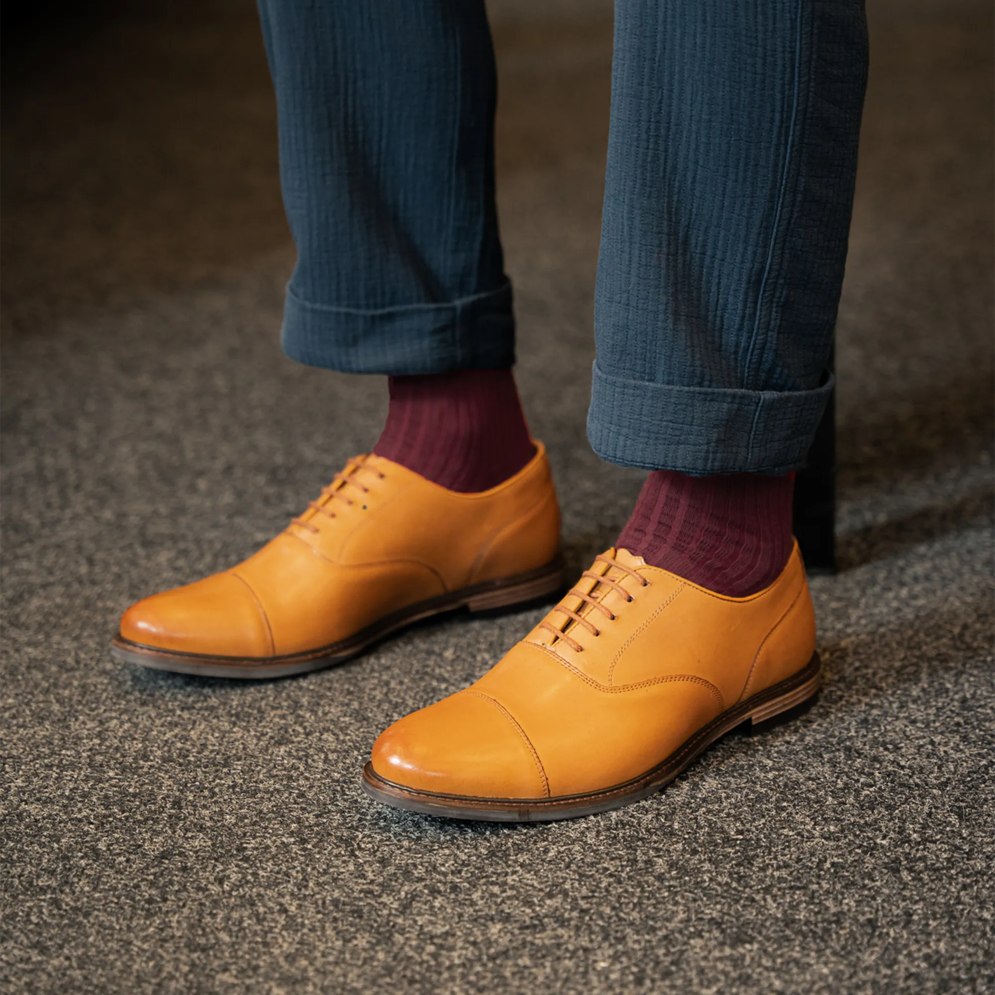 Men's - Tan - Brown - Leather - Oxford Shoes – LANX