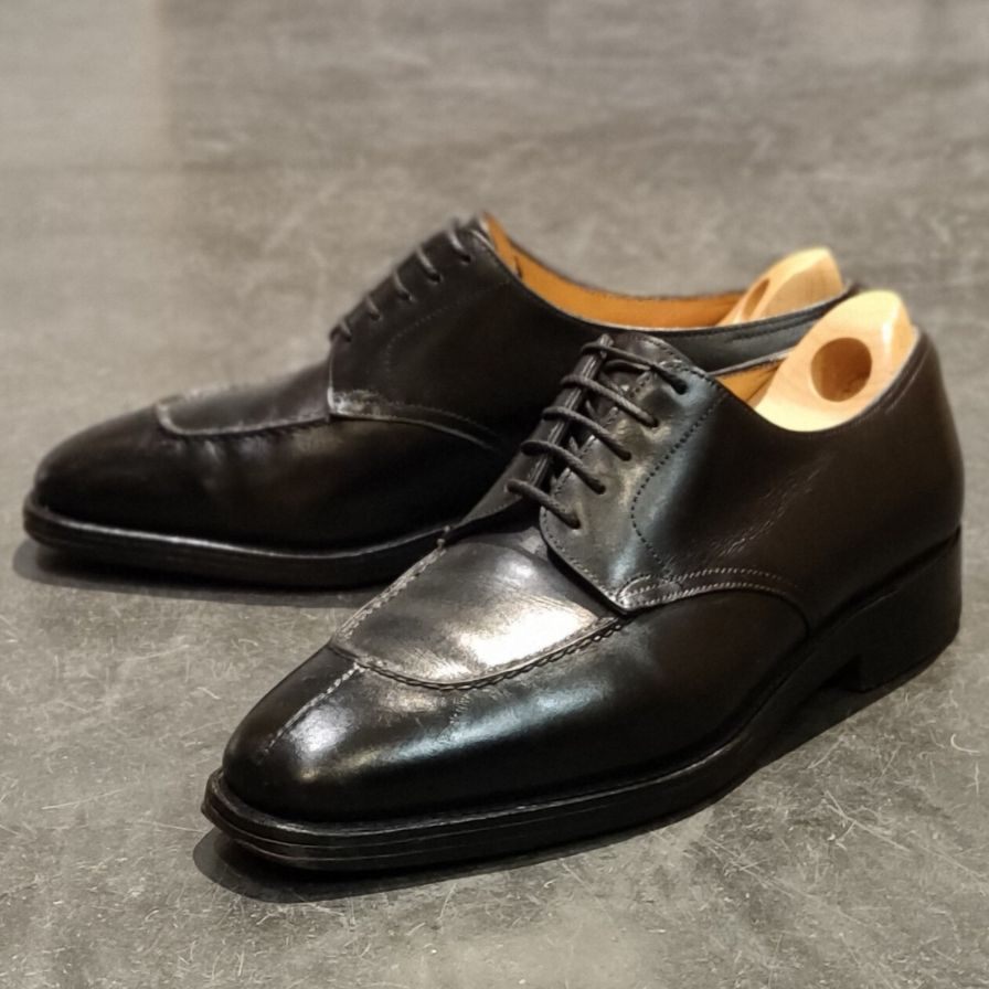 美品【JOHN LOBB】ジョンロブ ボーダー Uチップ カーフ ブラック