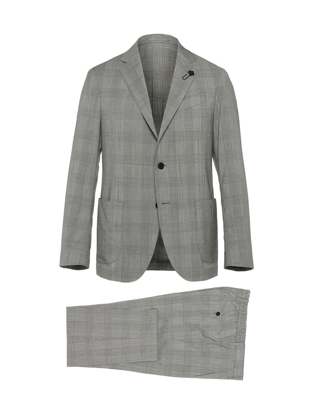 サマーウールグレンチェックスーツ – LARDINI Online Store