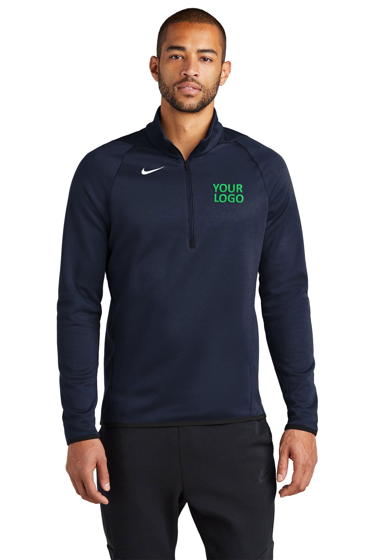 Branded Nike Therma-FIT 1/4-Zip Fleece CN9492 Team Navy