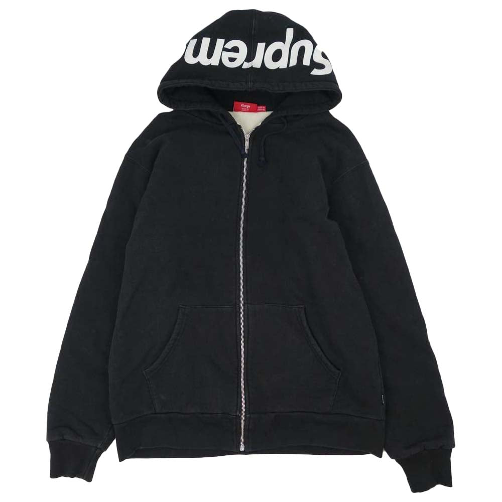 Supreme シュプリーム 11AW フードロゴ 裏地サーマル ジップ パーカー