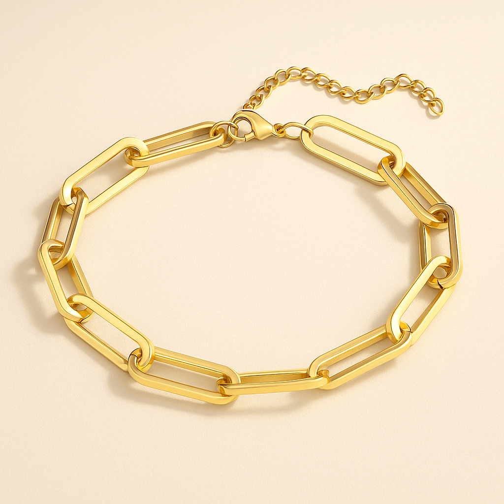 Tulum Chunky Paperclip Bracelet – Louise Carter