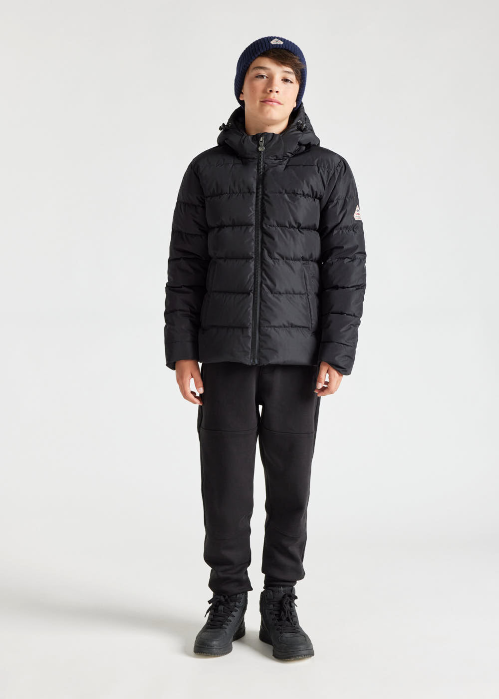 Kids warm hooded down jacket Spoutnic Smooth | Pyrenex EN
