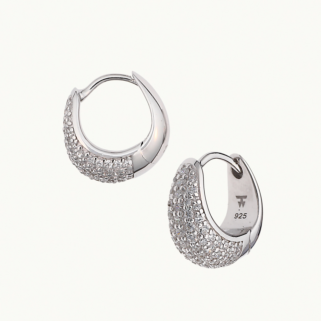 TOM WOOD トムウッド Ice Huggies Pave ピアス/イヤリング シルバー