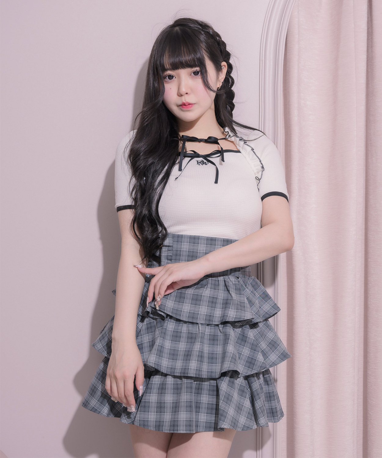 クロスベルトティアードミニスカート – pium