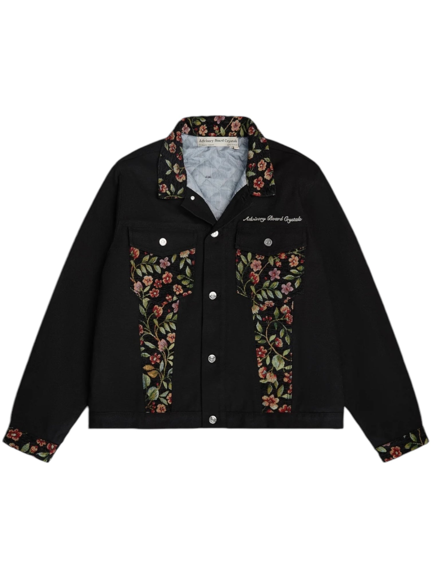 Abc. Floral Jacquard & Canvas Jacket Black - Probus