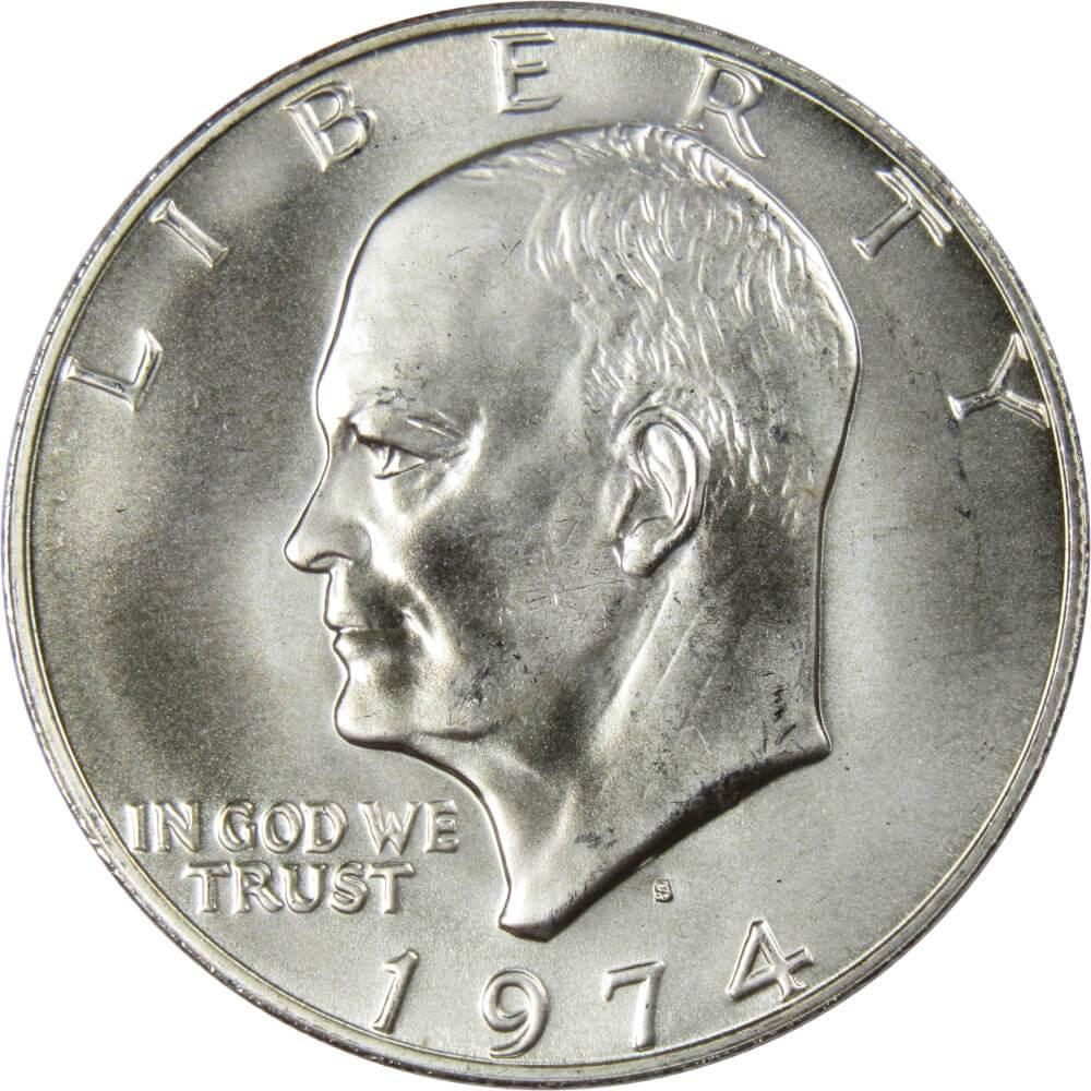 1974 S Eisenhower Dollar BU Uncirculated Mint State 40% Silver IKE