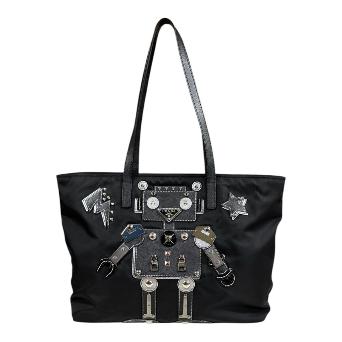 PRADA プラダ ロボット トートバッグ ナイロン ブラック レディース