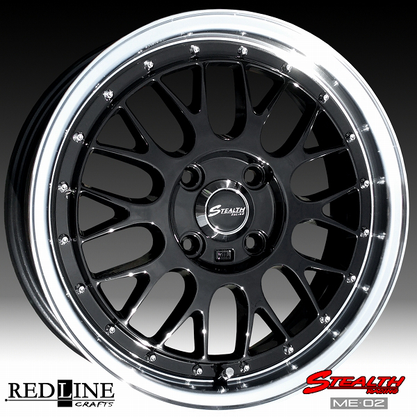 □ STEALTH Racing ME-02 □ 新製品!! ドレスアップサイズ, 15x5.5J 軽