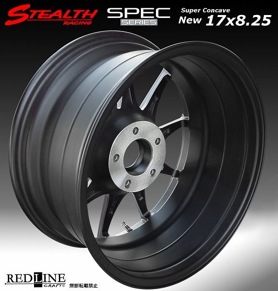 □ STEALTH Racing SPEC-01 □ 17X8.25J+20 PCD114.3 バラ売り2本