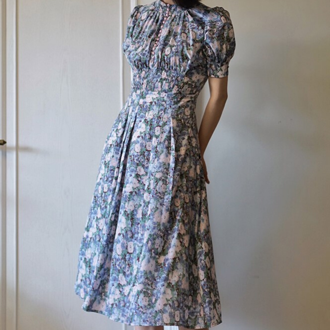 lady floral retro dress – remulia