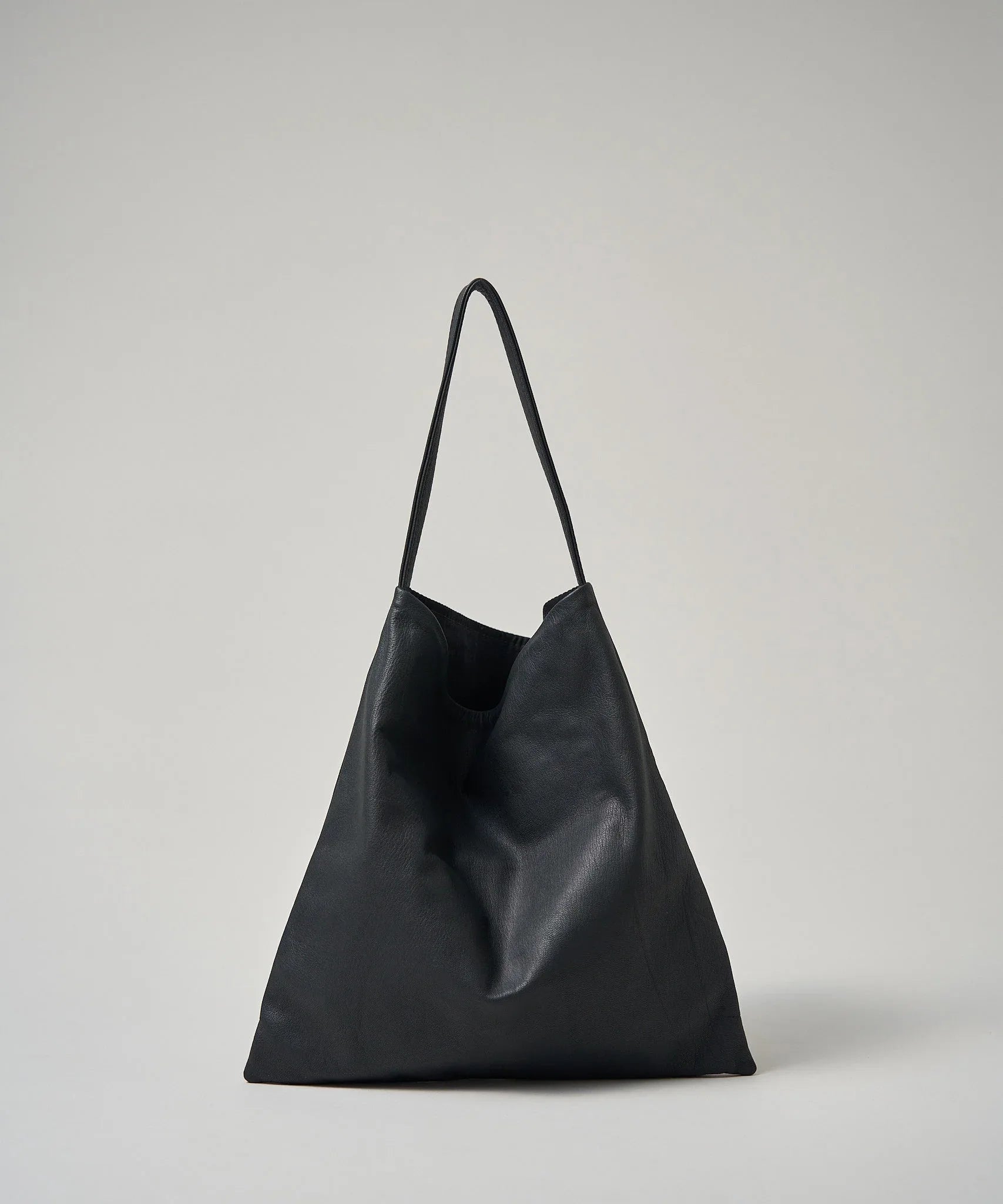 REN / Tokyo 】Soft Goat Leather One-Handle Tote Bag - Lightweight