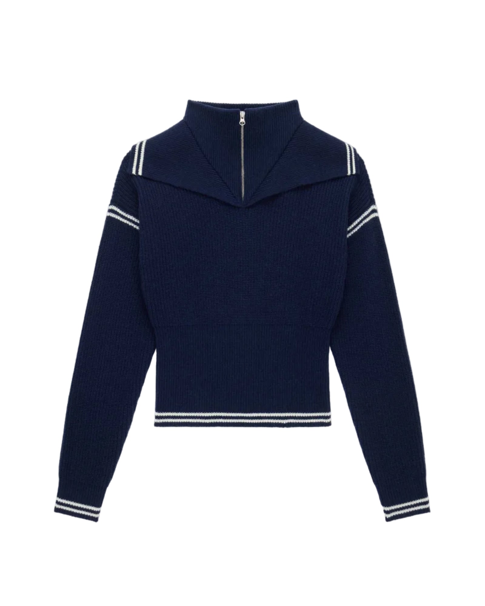 Women's Double Collar Quarter Zip Navy – Rowing Blazers