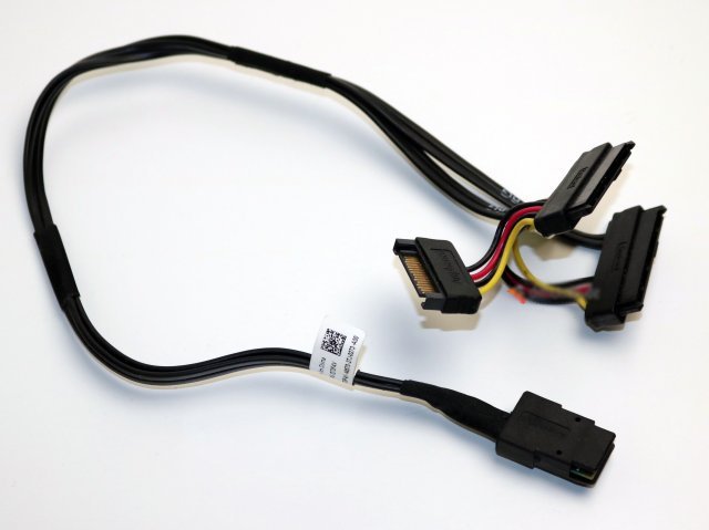 Dell T3F4V 0T3F4V 018XYD MiniSAS to Dual SAS Drives cable. SATA Power.