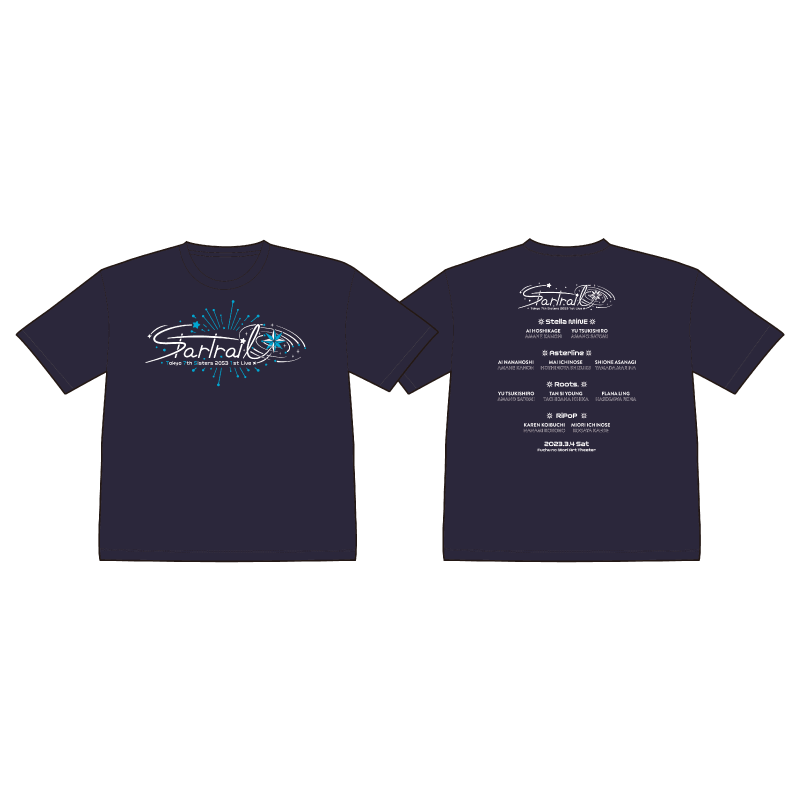 Tokyo 7th Sisters 2053 1st Live Startrail Tシャツ(ネイビー