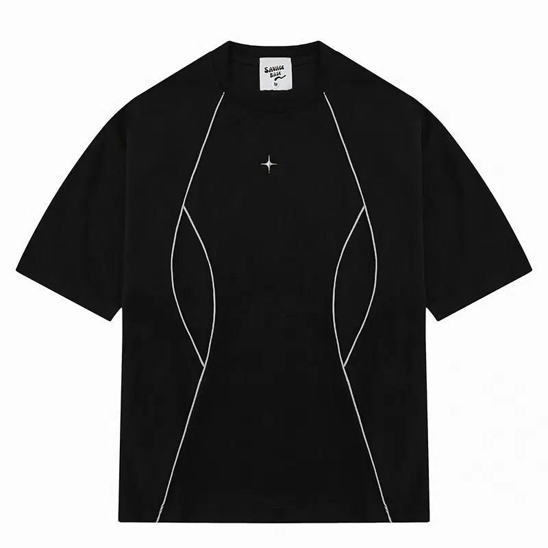 Abstract Piping T-Shirt – Streetwear Chef