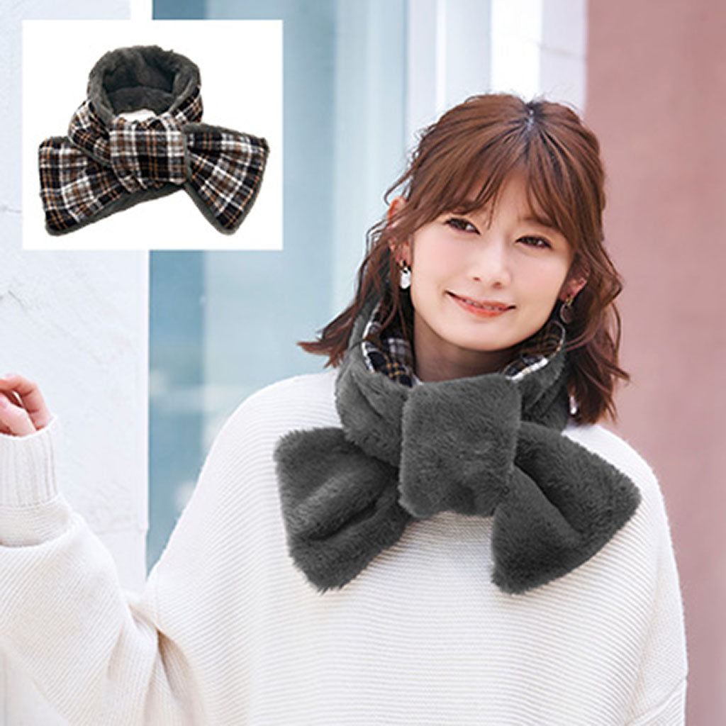 ブラック／キュッと通すだけ2WAYリバーシブルマフラー – SUNHOSEKI