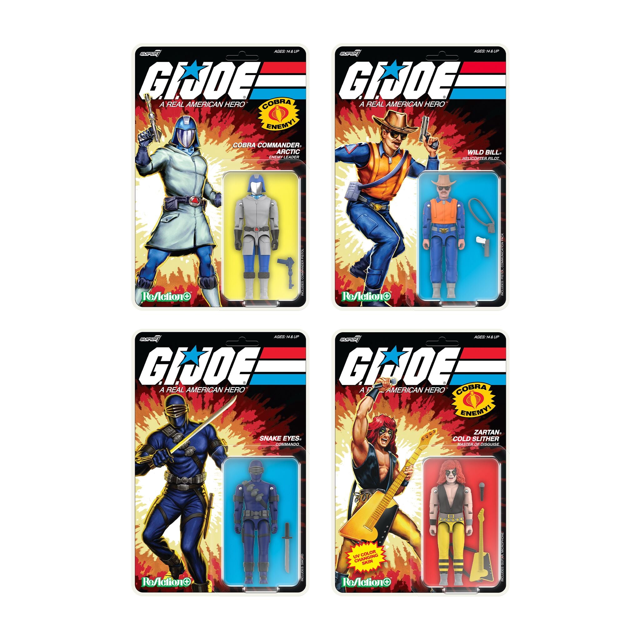 G.I. Joe ReAction+ Wave 03 (Cartoon) - Zartan Cold Slither, Arctic Cob