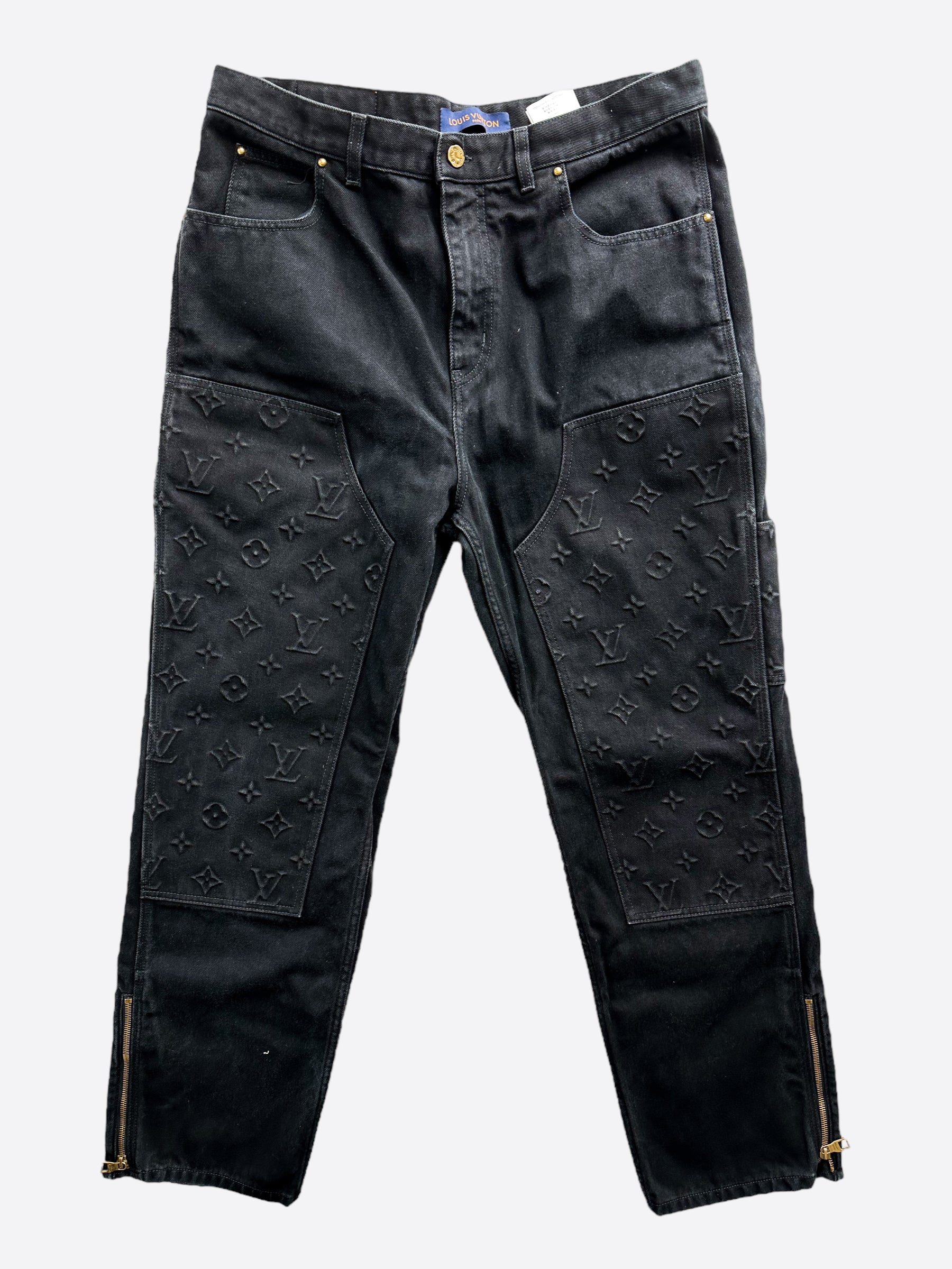 Louis Vuitton Black Monogram Carpenter Pants – Savonches