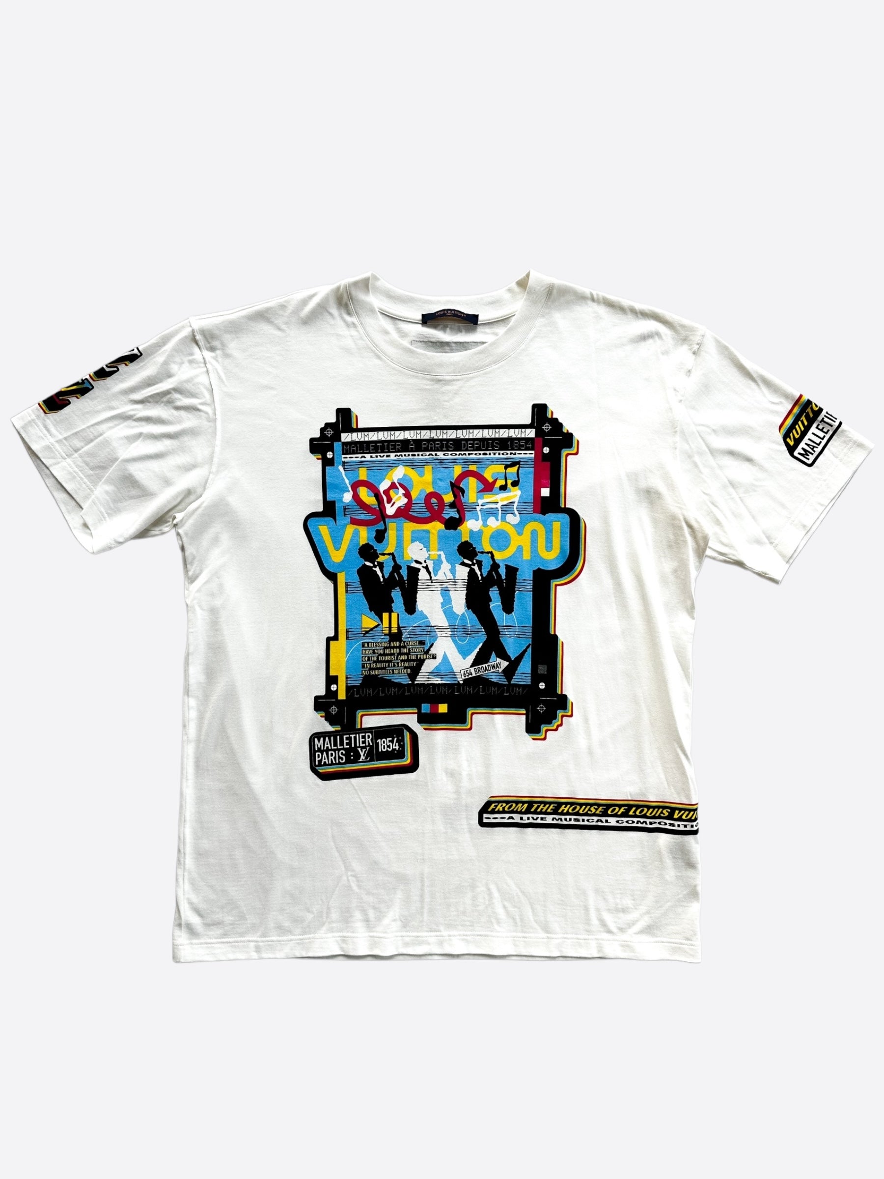 Louis Vuitton White Jazz Flyers T-Shirt – Savonches