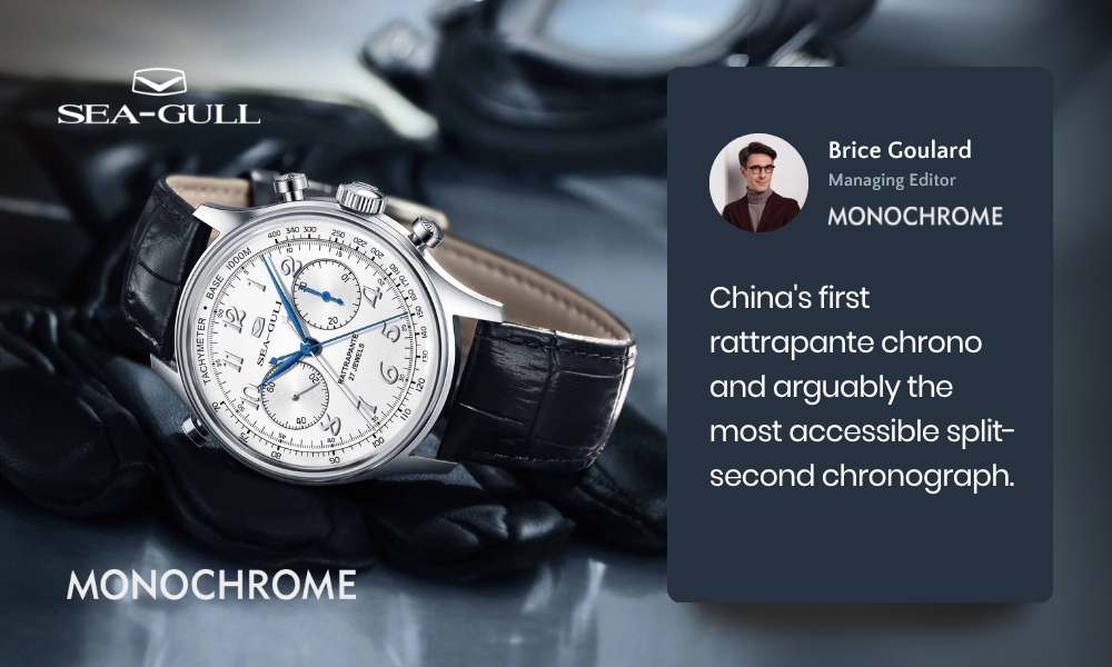 Monochrome: Seagull Presents a $3,649 Split-Second Chronograph, Arguab