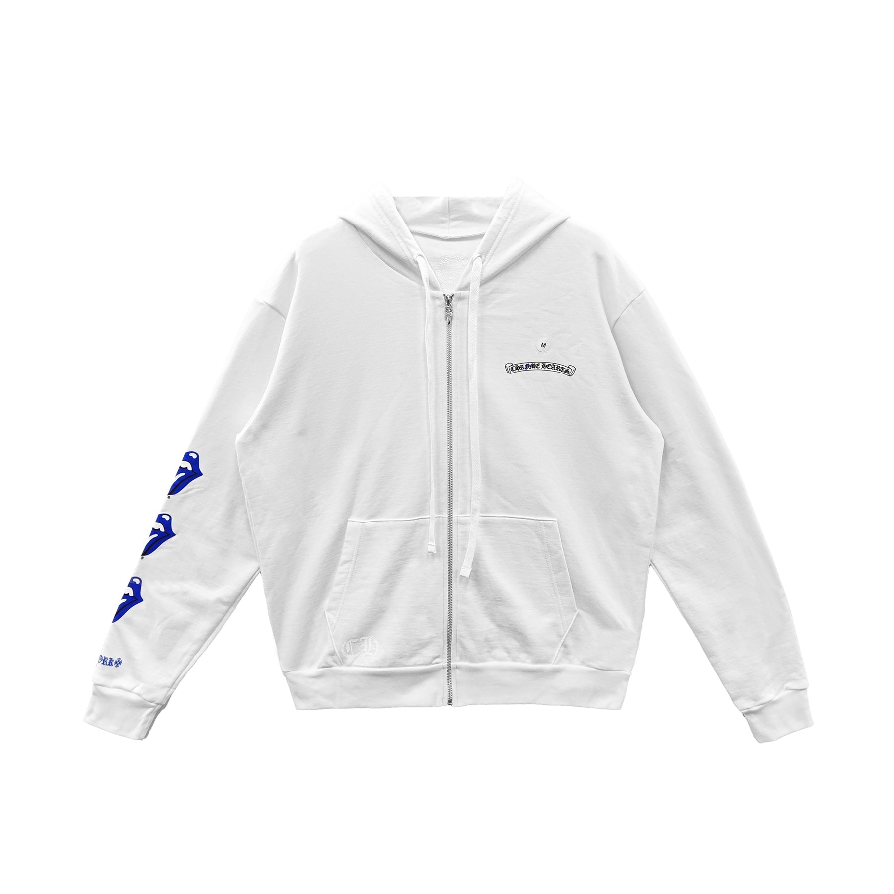Chrome Hearts Rolling Stones Script Logo Zip Up Hoodie - SRM