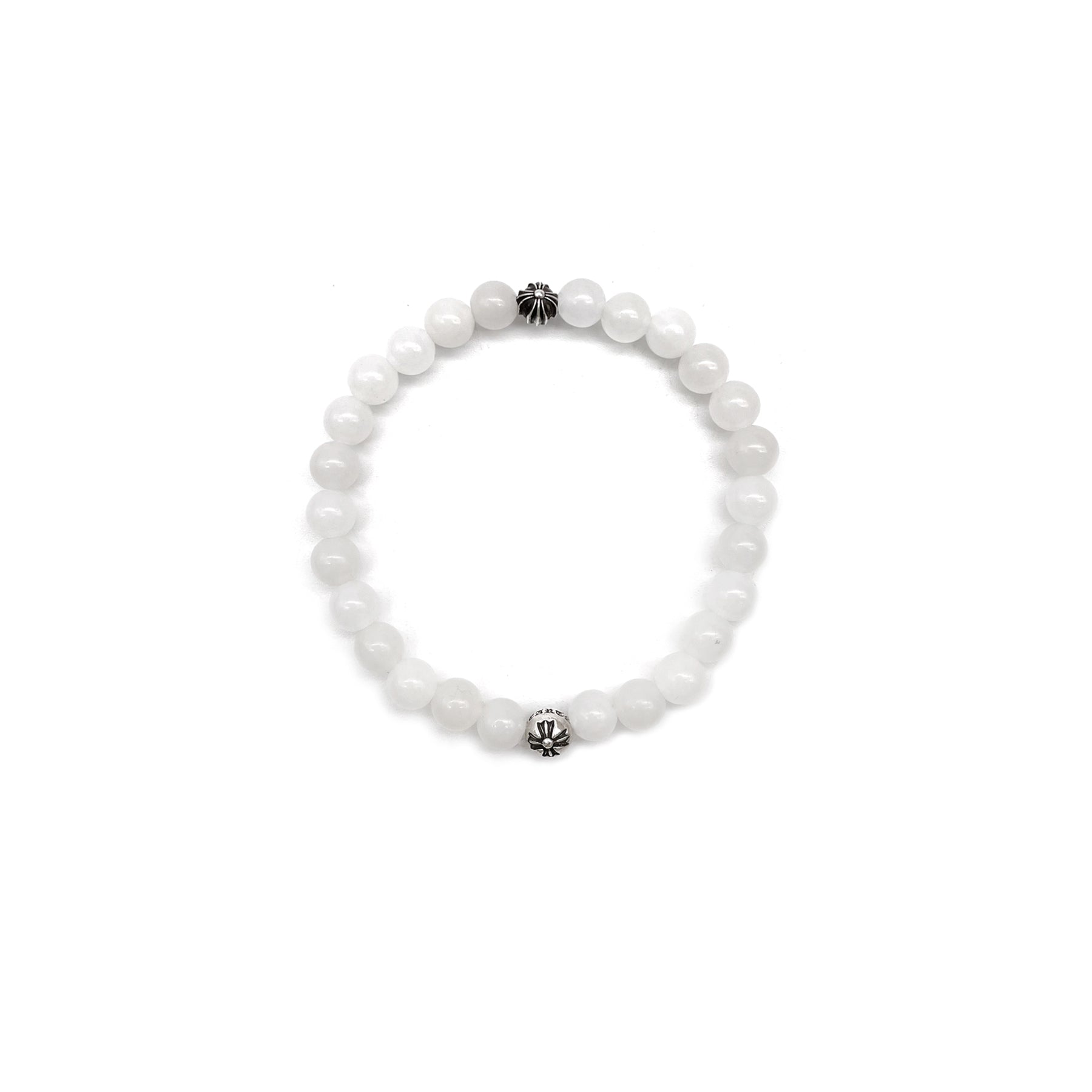 Chrome Hearts 6mm White Bead Bracelet - SHENGLI ROAD MARKET