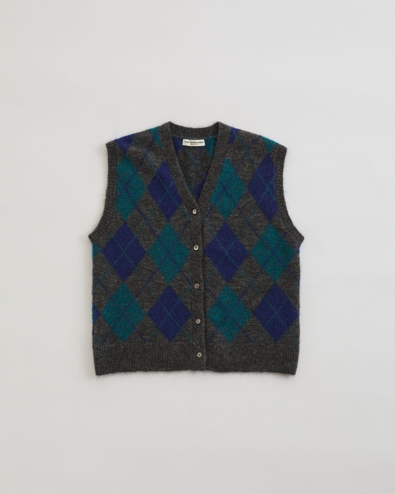 ARGYLE KNIT VEST – Shinzone
