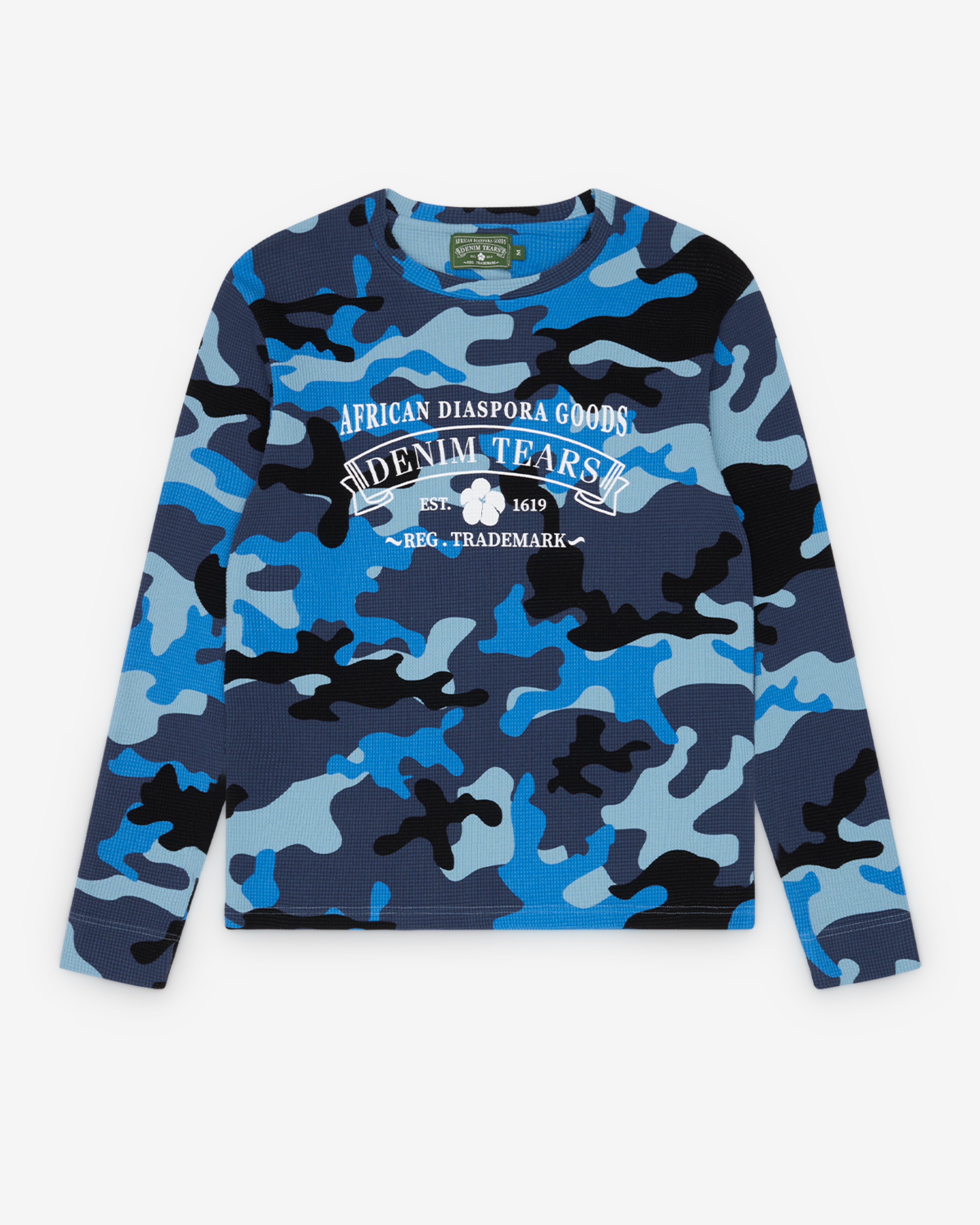 Denim Tears: Men's ADG Thermal (Blue Camo) | DSMNY E-SHOP