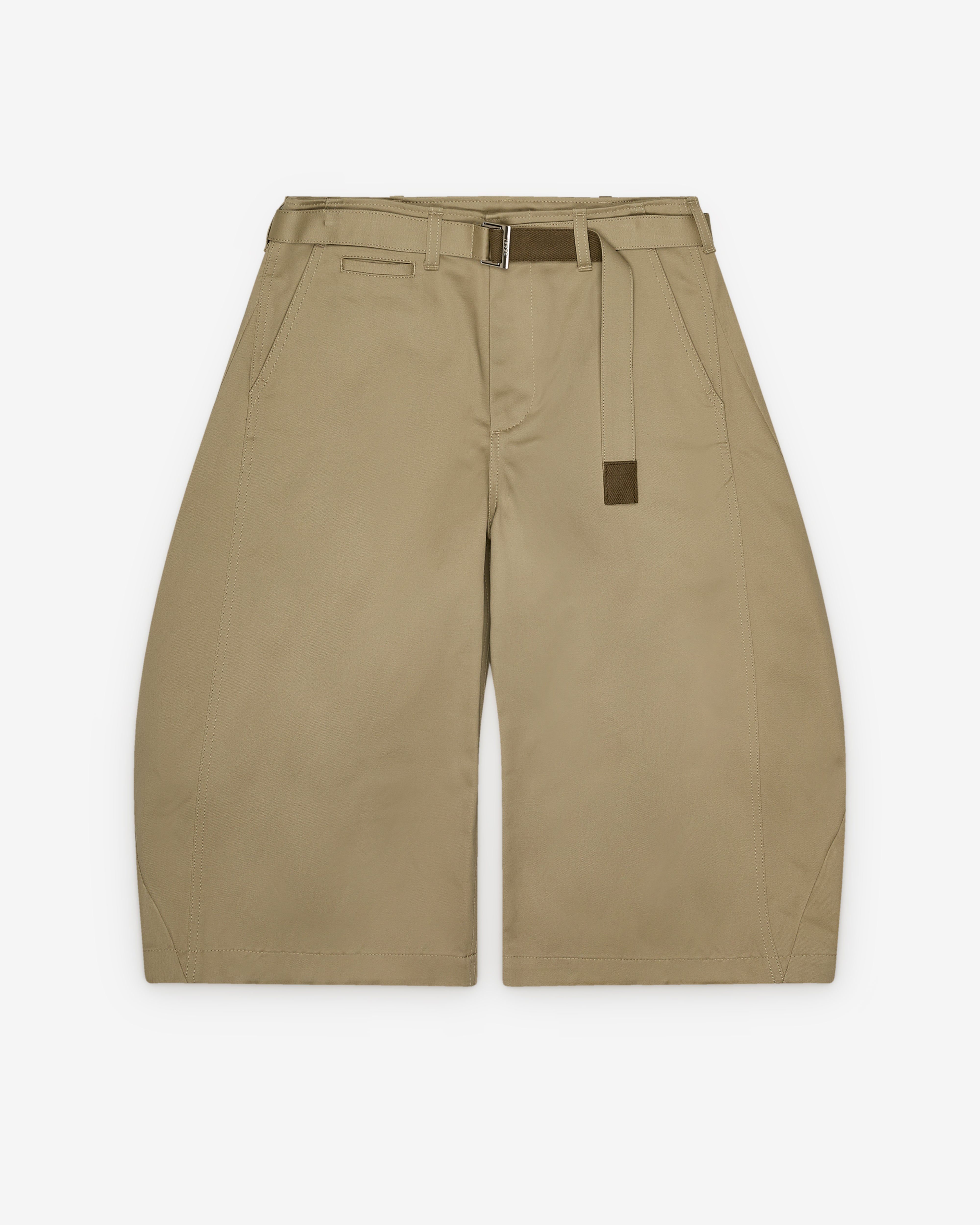 sacai: Men's Cotton Chino Pants (Beige) | DSMNY E-SHOP